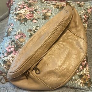 Parker Thatch cross your heart sling bag in Butterscotch